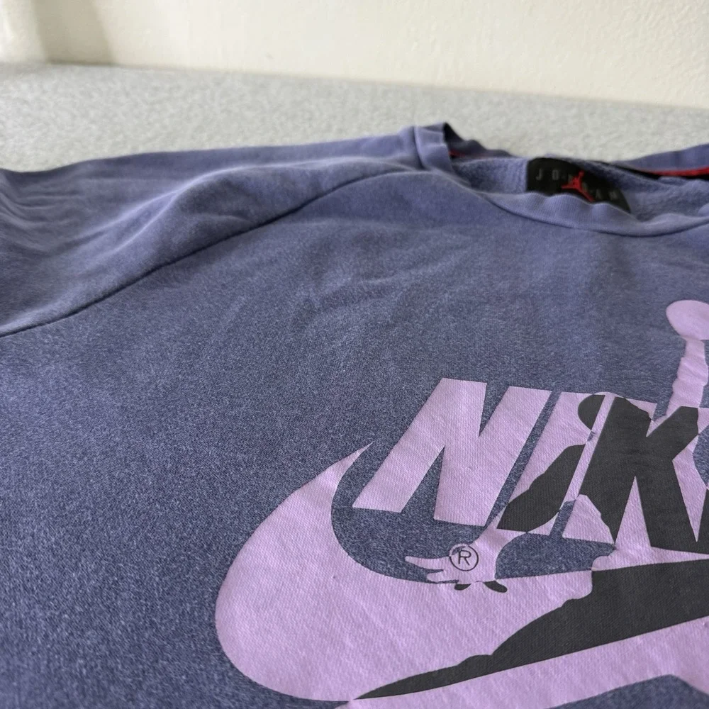 Air Jordan Classic Jumpman Purple Blue Crew Sweatshirt‎ Crewneck Mens XL